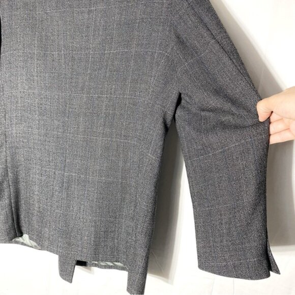 Vintage Steel Dark Grey Double Breasted Virgin Wool Blazer 42R - Picture 7 of 13